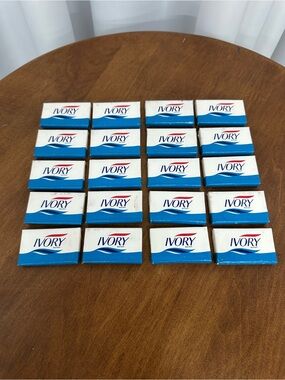 Vintage ivory Mini Soap Bars - White and Blue - Pack of 20 lot#2